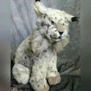 Vintage Carousel Stuffed Toy Realistic Bobcat Lynx 20" Height